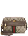 Gucci Beige Coated Canvas, Leather & Nylon Ophidia Mini Shoulder Bag  (authentic Pre-loved)