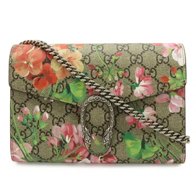 Pre-owned Gucci Beige Coated Canvas Leather Clutch Bag Pochette Shoulder Bag ()