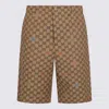 Gucci Gg Fabric Bermuda Shorts In Brown