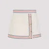 Gucci Gold-tone Buttoned High-waisted Wrap Skirt In Beige