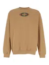 Gucci Beige Crewneck Sweatshirt With Interlocking G Shadow Print In Cotton Man In Neutral