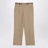 Gucci Beige Drill Cotton Pants With Bit Detail Women In Yellow
