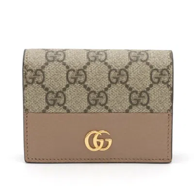 Pre-owned Gucci Beige Dusty Pink Pvc Leather Wallet (bi-fold) () In Beige, Dusty Pink