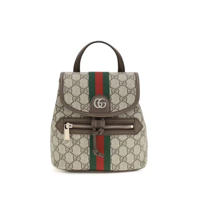 Gucci Beige Fabric Backpack In Multi