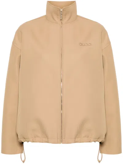 Gucci Bomberjacke Mit Reissverschluss In Nude