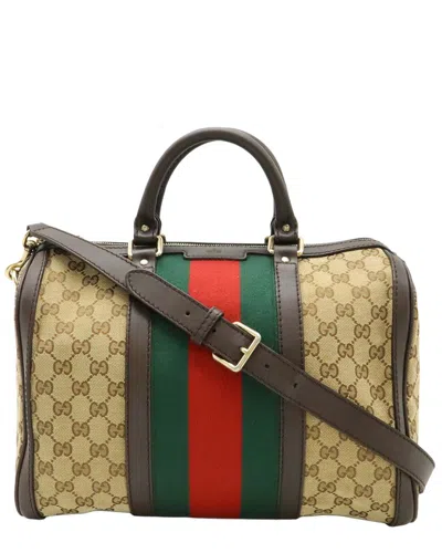 Gucci Beige Gg Canvas 2way Handbag (authentic Pre-loved)