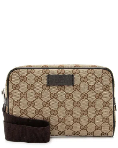 Gucci Beige Gg Canvas Belt Bag (authentic Pre-loved)
