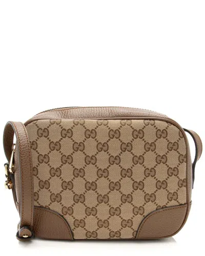 Gucci Beige Gg Canvas Bree Mini Messenger (authentic Pre-loved)