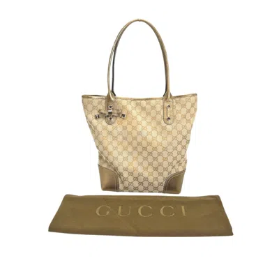 Pre-owned Gucci Beige Gg Canvas Handbag Tote Bag ()