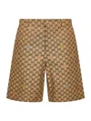 Gucci Gg Fabric Bermuda Shorts In Multi