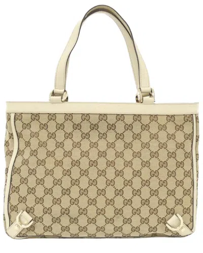 Gucci Beige Gg Canvas Shoulder Bag (authentic Pre-loved)