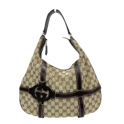 Pre-owned Gucci Beige Gg Canvas Shoulder Bag ()