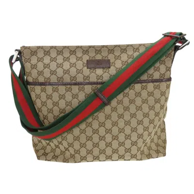 Pre-owned Gucci Beige Gg Canvas Shoulder Bag () In Sand
