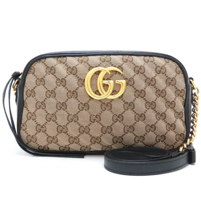Pre-owned Gucci Beige Gg Canvas Shoulder Bag () In Sand