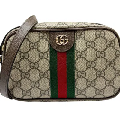 Pre-owned Gucci Beige Gg Canvas Shoulder Bag () In Sand