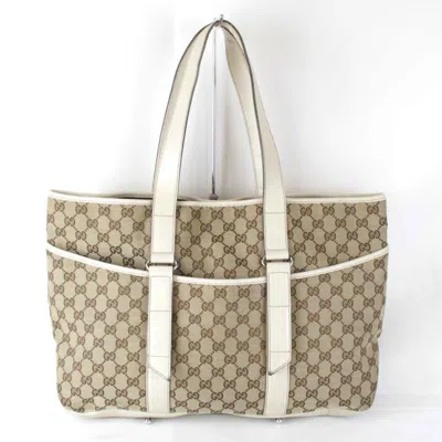 Pre-owned Gucci Beige Gg Canvas Tote Bag ()