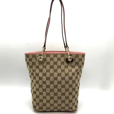 Pre-owned Gucci Beige Gg Canvas Tote Bag ()