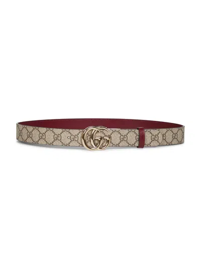 Gucci Beige Gg Marmont Reversible Belt