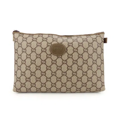 Pre-owned Gucci Beige Gg Plus Clutch Bag Pouch () In Sand