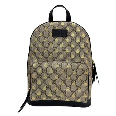 Pre-owned Gucci Beige Gg Supreme Backpack ()