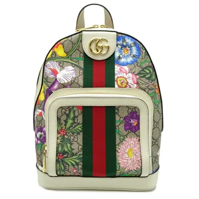 Pre-owned Gucci Beige Gg Supreme Backpack () In Sand
