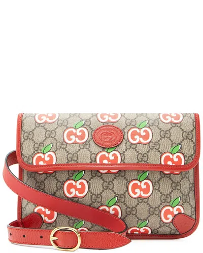 Gucci Beige Gg Supreme Canvas Apple Belt Bag - Size 36 / 90 (authentic Pre-  Loved) In Brown