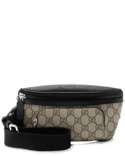 Gucci Beige Gg Supreme Canvas Belt Bag (authentic Pre-loved) In Black
