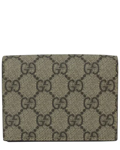 Gucci Beige Gg Supreme Canvas Cherry Wallet (authentic )