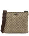 Gucci Beige Gg Supreme Canvas Classic Flat Medium Messenger (authentic Pre-loved) In Brown