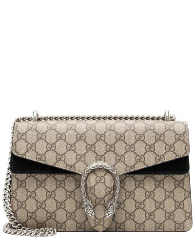 Gucci Beige Gg Supreme Canvas Gg Supreme Canvas Dionysus Small Shoulder Bag  (authentic Pre-loved) In Brown