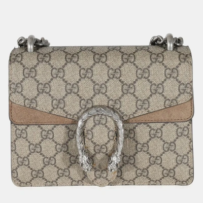 Pre-owned Gucci Beige Gg Supreme Canvas Mini Dionysus Shoulder Bags In Brown