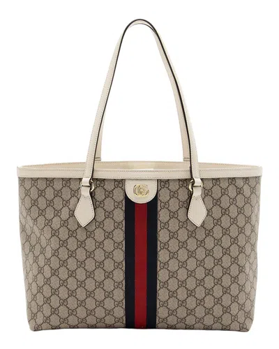 Gucci Beige Gg Supreme Canvas Ophidia Large Shopping Tote (authentic Pre-  Loved) In Neutral