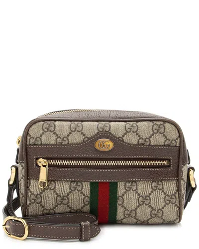 GUCCI GUCCI BEIGE GG SUPREME CANVAS OPHIDIA MINI SHOULDER BAG (AUTHENTIC PRE-LOVED)