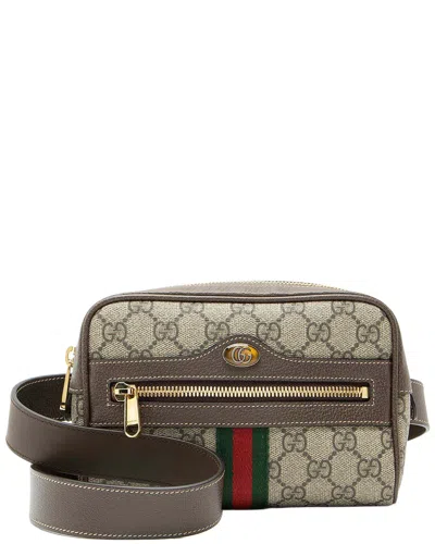 Gucci Beige Gg Supreme Canvas Ophidia Small Belt Bag (authentic Pre-loved) In Multi