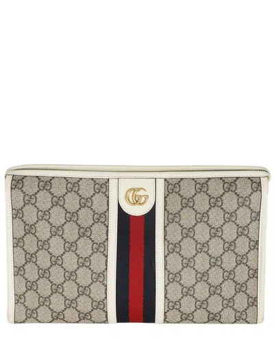 Gucci Beige Gg Supreme Canvas Web Ophidia Gg Toiletry Case (authentic Pre-  Loved) In Multi