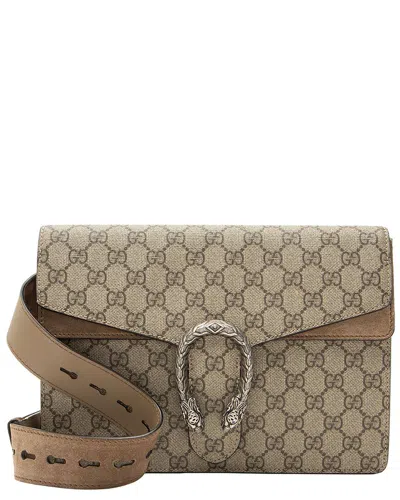 Gucci Beige Gg Supreme Coated Canvas In Purple