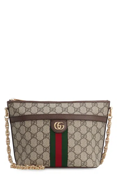 Gucci Beige Gg Supreme Shoulder Handbag For Women In Brown