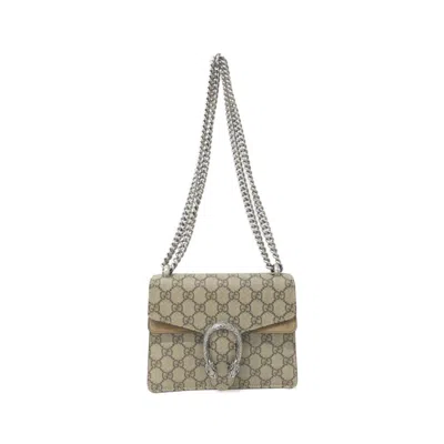 Pre-owned Gucci Beige Gg Supreme Suede Shoulder Bag ()