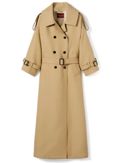 Gucci Beige Gg Trench Coat