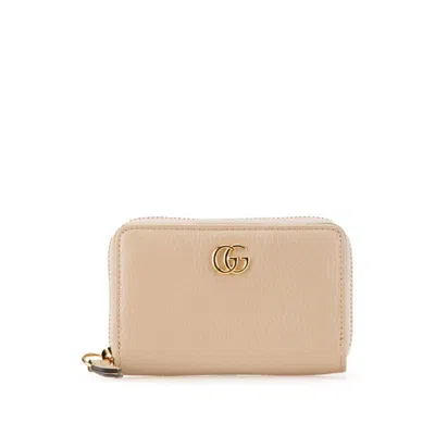 Pre-owned Gucci Beige Gold Leather Coin Purse/coin Case () In Multi