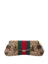 Gucci Mittelgrosse Horsebit Chain Schultertasche In Beige
