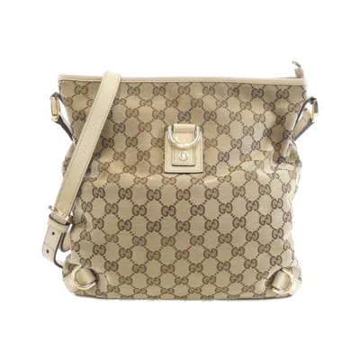 Pre-owned Gucci Beige Ivory Gg Canvas Shoulder Bag () In Multi
