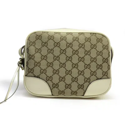 Pre-owned Gucci Beige Ivory Gg Canvas Shoulder Bag () In Multi