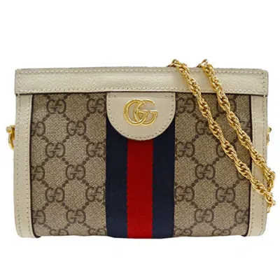 Pre-owned Gucci Beige Ivory Pvc Pochette Shoulder Bag () In Beige, Ivory