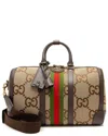 Gucci Beige Jumbo Gg Canvas Medium Duffle (authentic Pre-loved) In Brown
