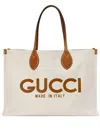 Gucci Large Canvas Tote Bag In Beige