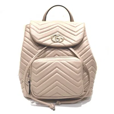 Pre-owned Gucci Beige Leather Backpack ()