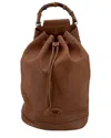 Gucci Beige Leather Bamboo Backpack (authentic Pre-loved) In Brown