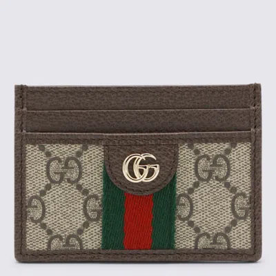 Gucci Beige Leather Card Holder In Neutral
