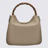 Gucci Beige Leather Diana Medium Top Handle Bag In Multi